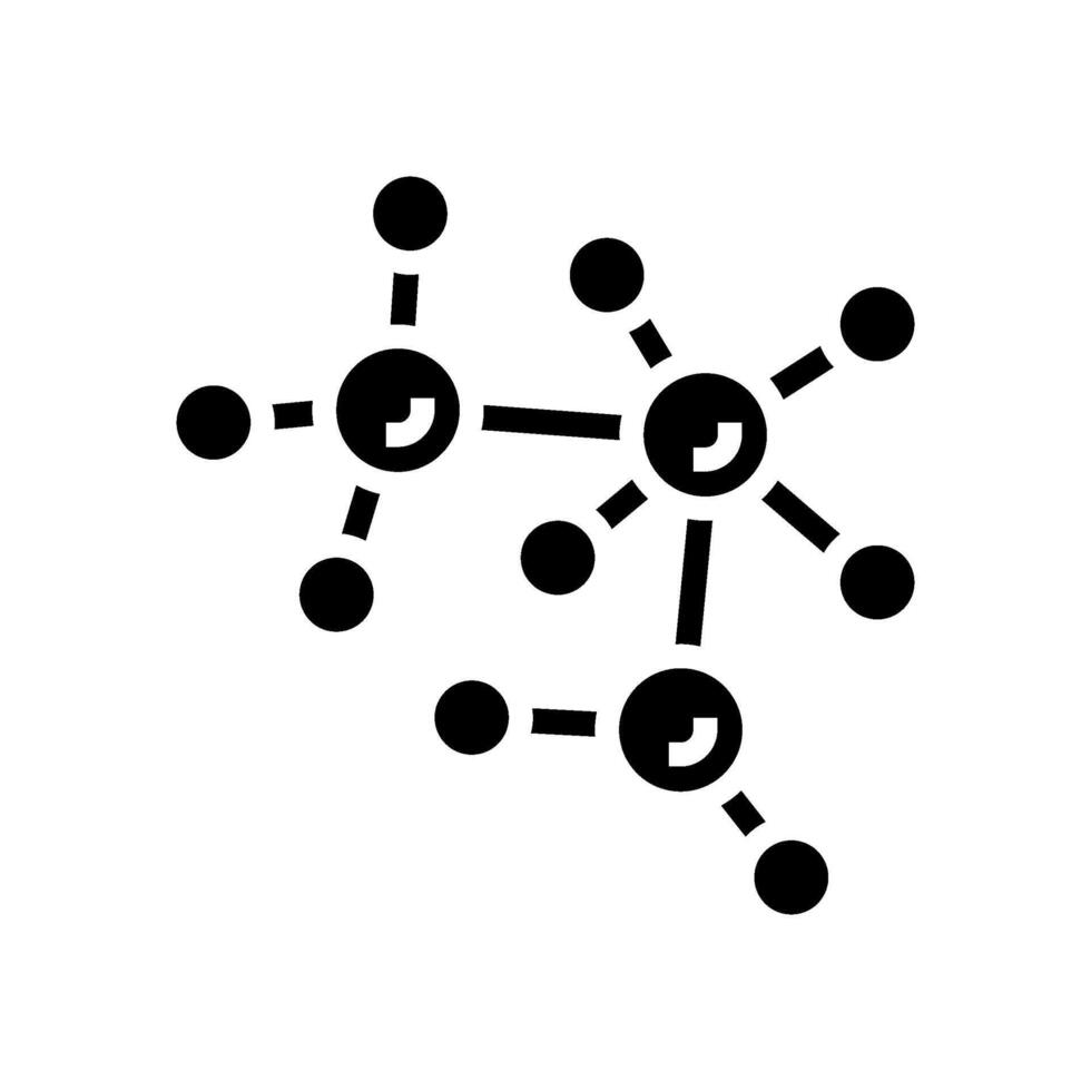 molecular structure genetic glyph icon illustration vector