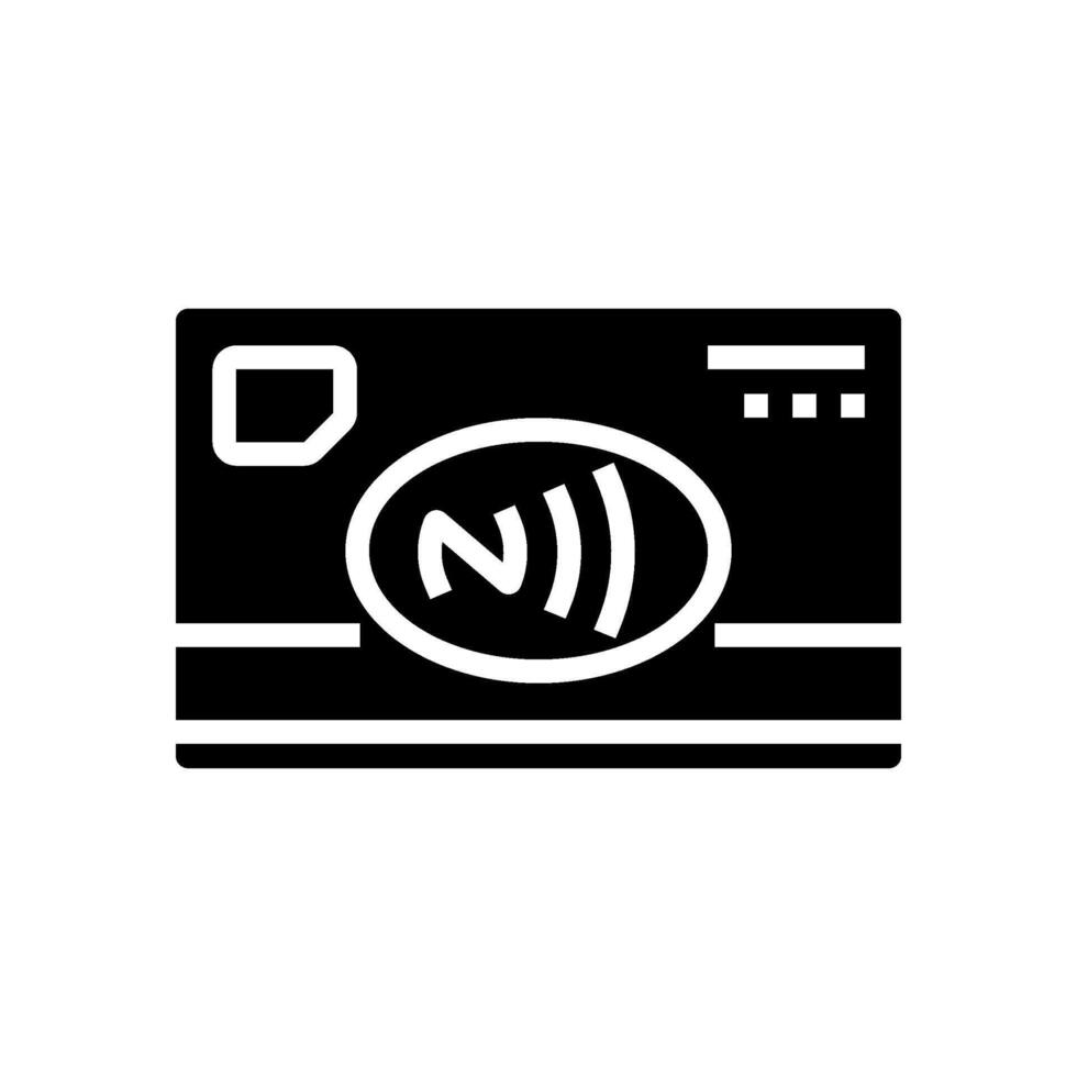 smart card nfc technology glyph icon illustration vector