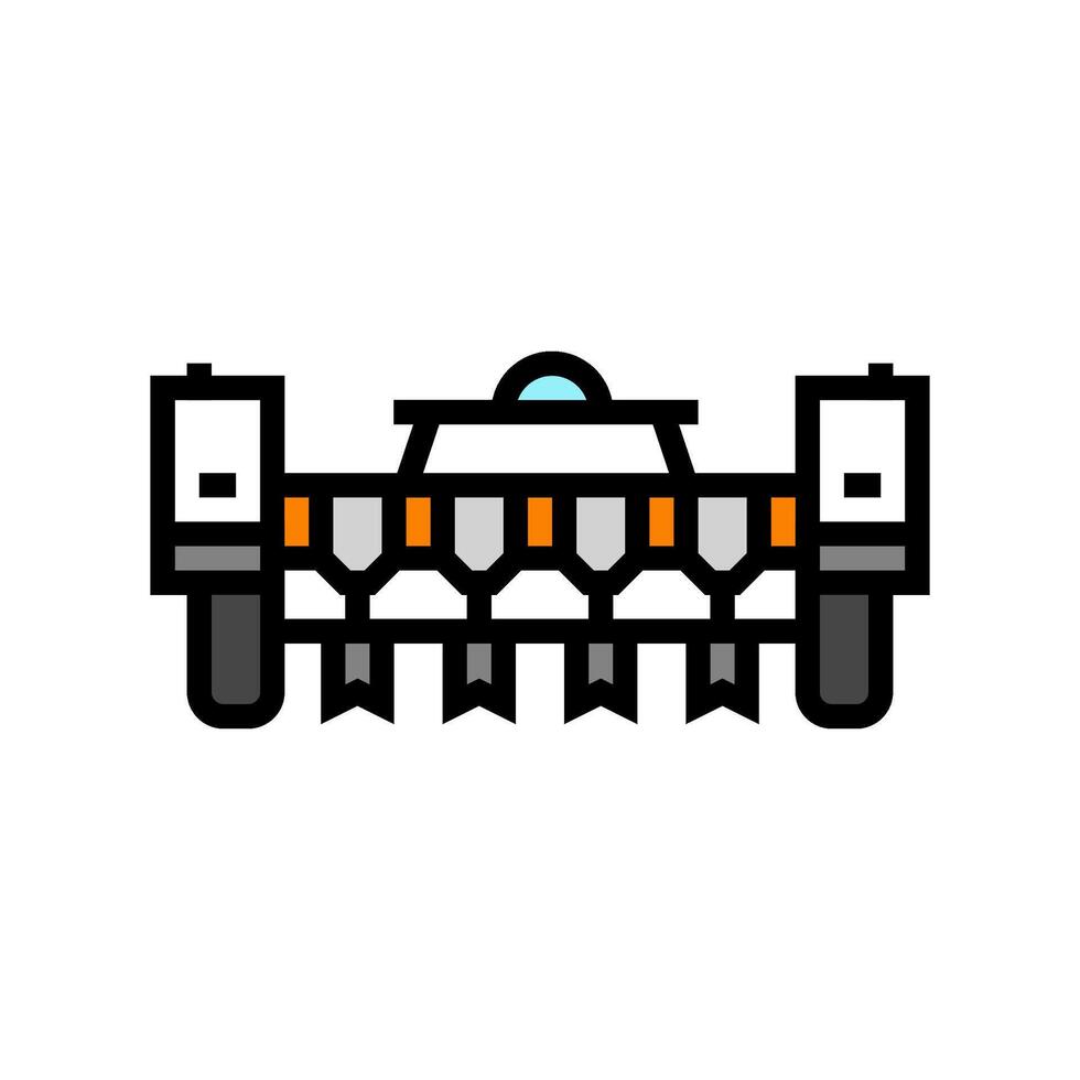 seed planting robot harvests color icon illustration vector