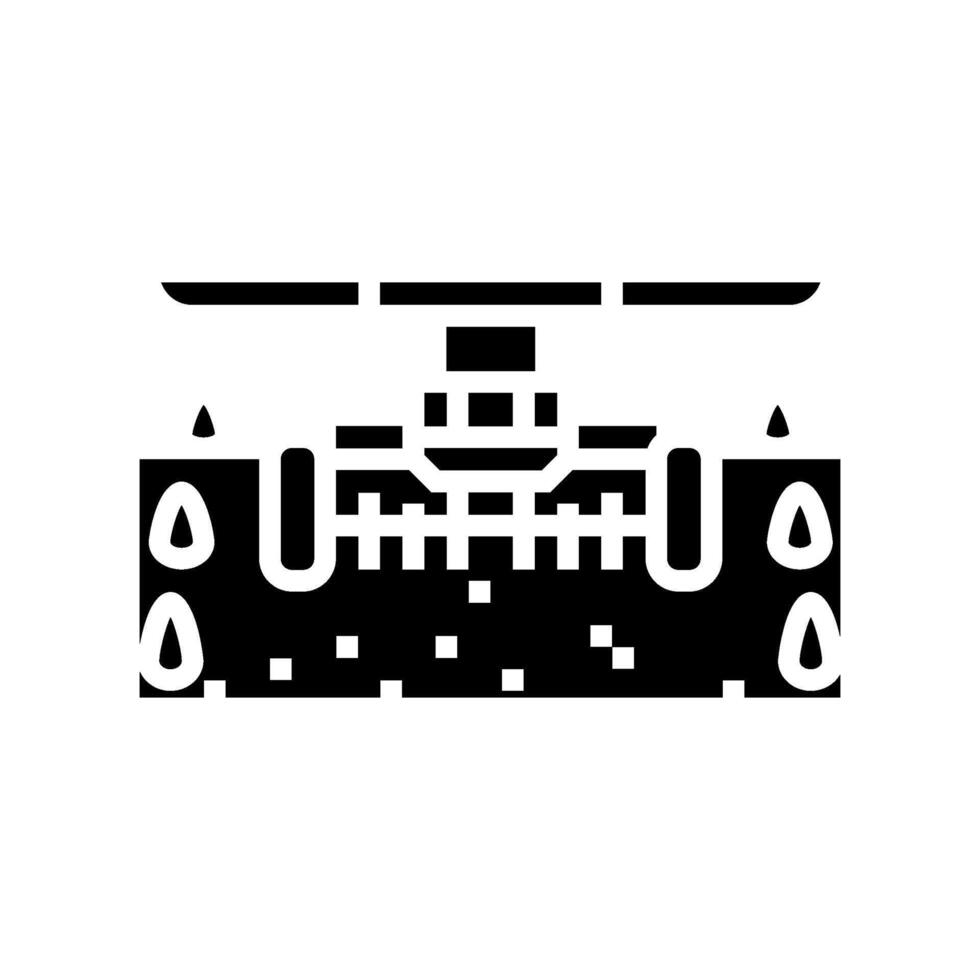 weeding robot harvests glyph icon illustration vector