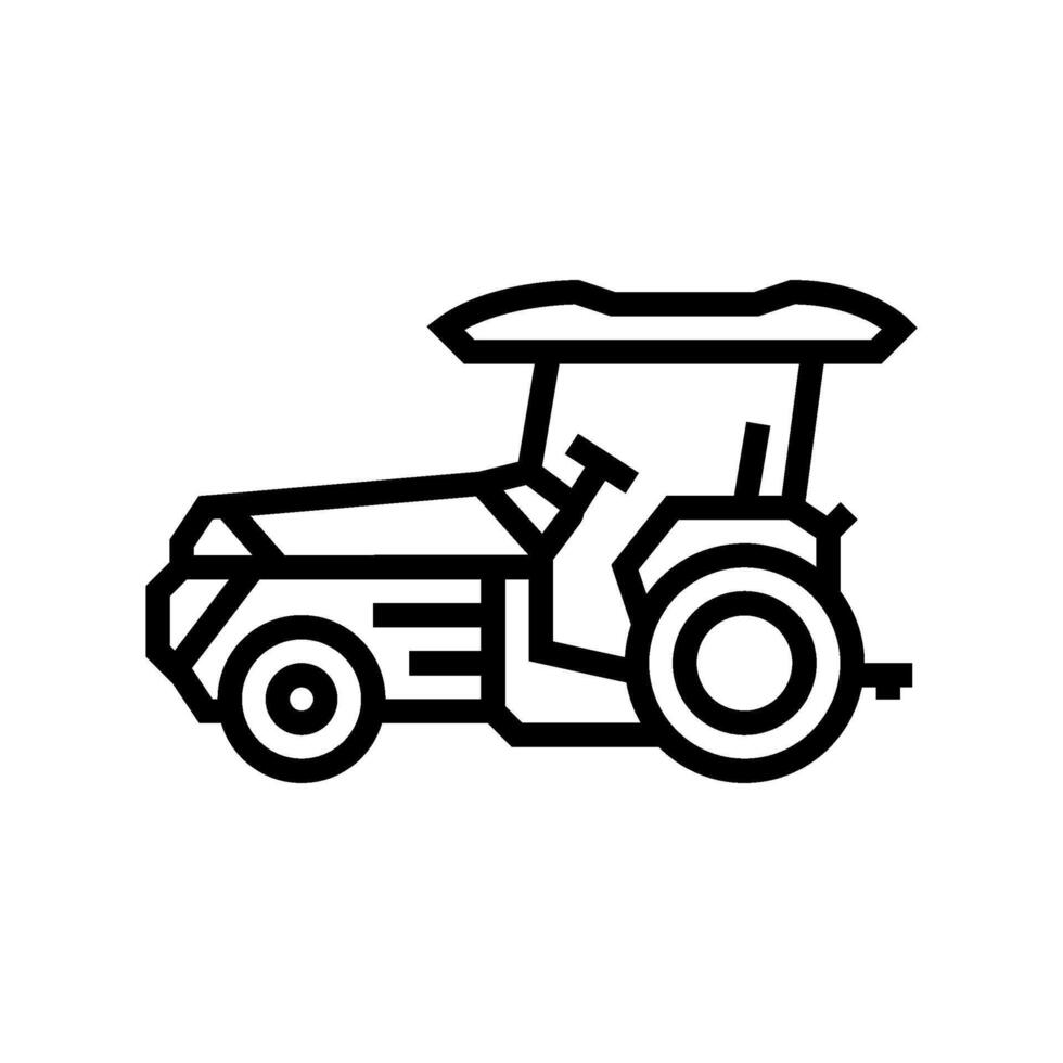 smart tractor agri tech line icon illustration vector