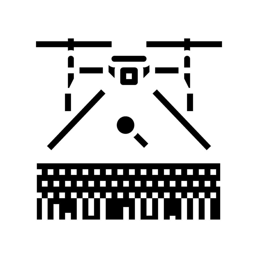 drone for crop monitoring glyph icon illustration vector