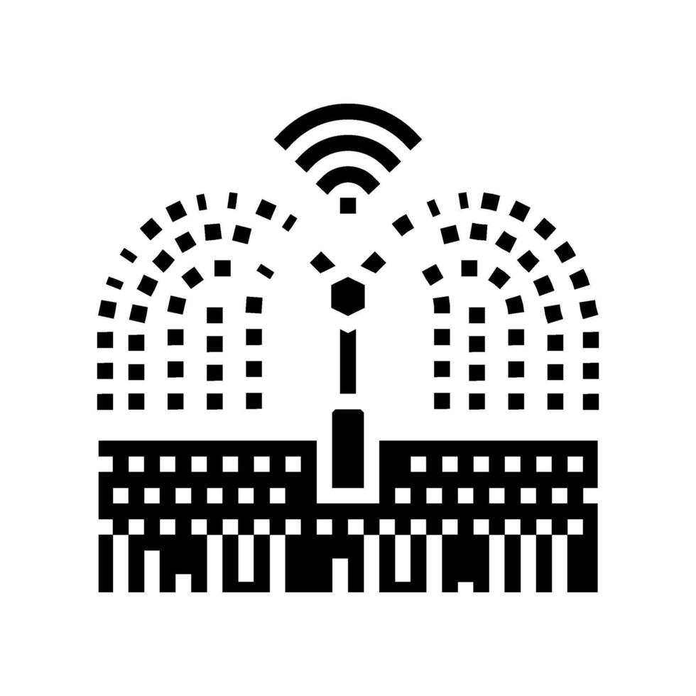 irrigation system agri tech glyph icon illustration vector