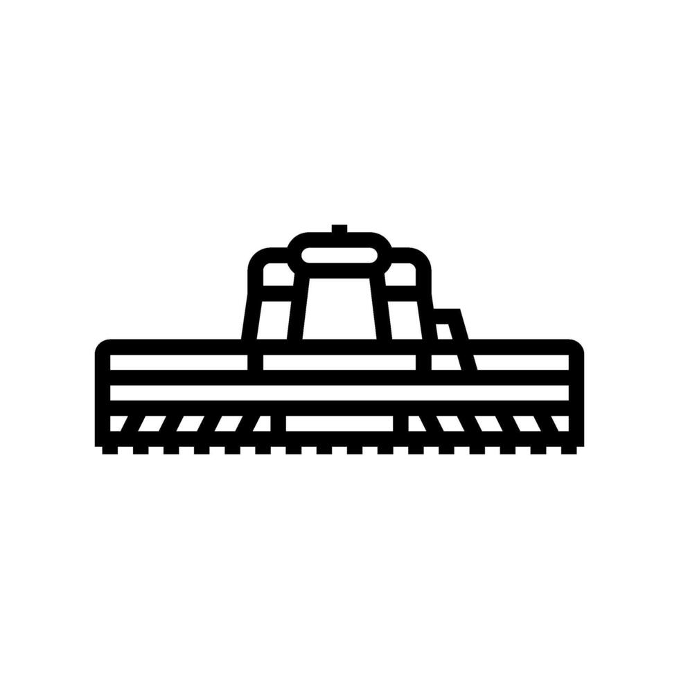 harvesting machine agri tech line icon illustration vector