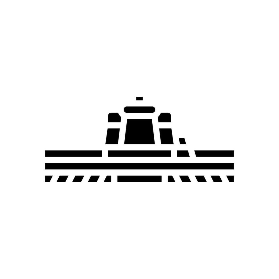 harvesting machine agri tech glyph icon illustration vector