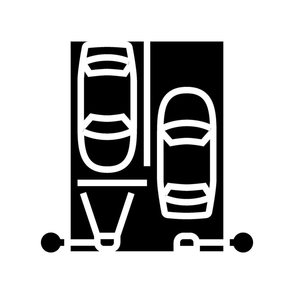 traffic lights autonomous vehicle glyph icon illustration vector