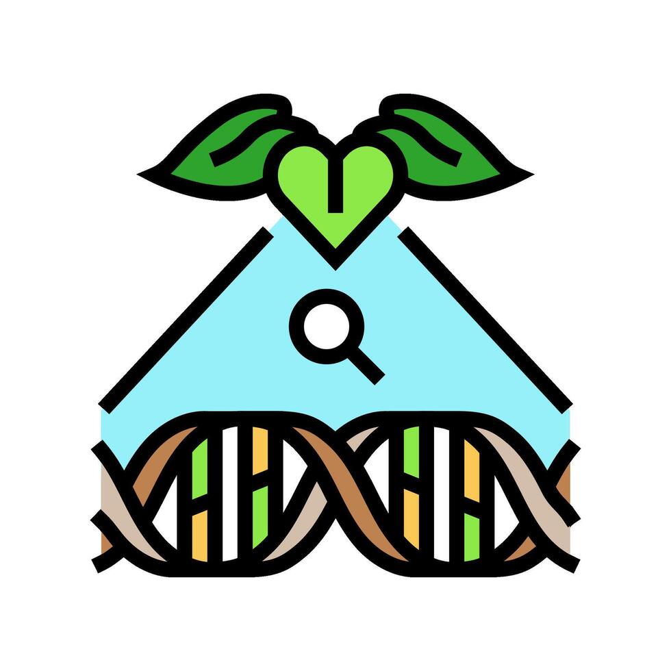 plant dna agri tech color icon illustration vector