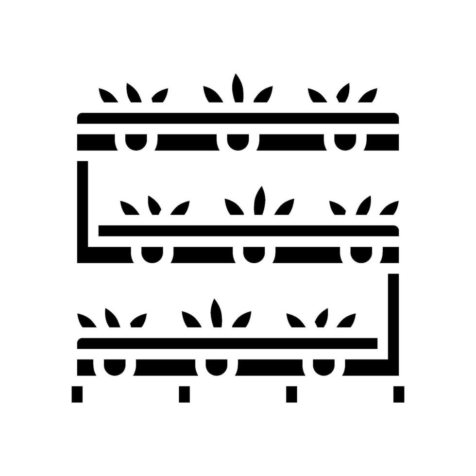 hydroponics system agri tech glyph icon illustration vector