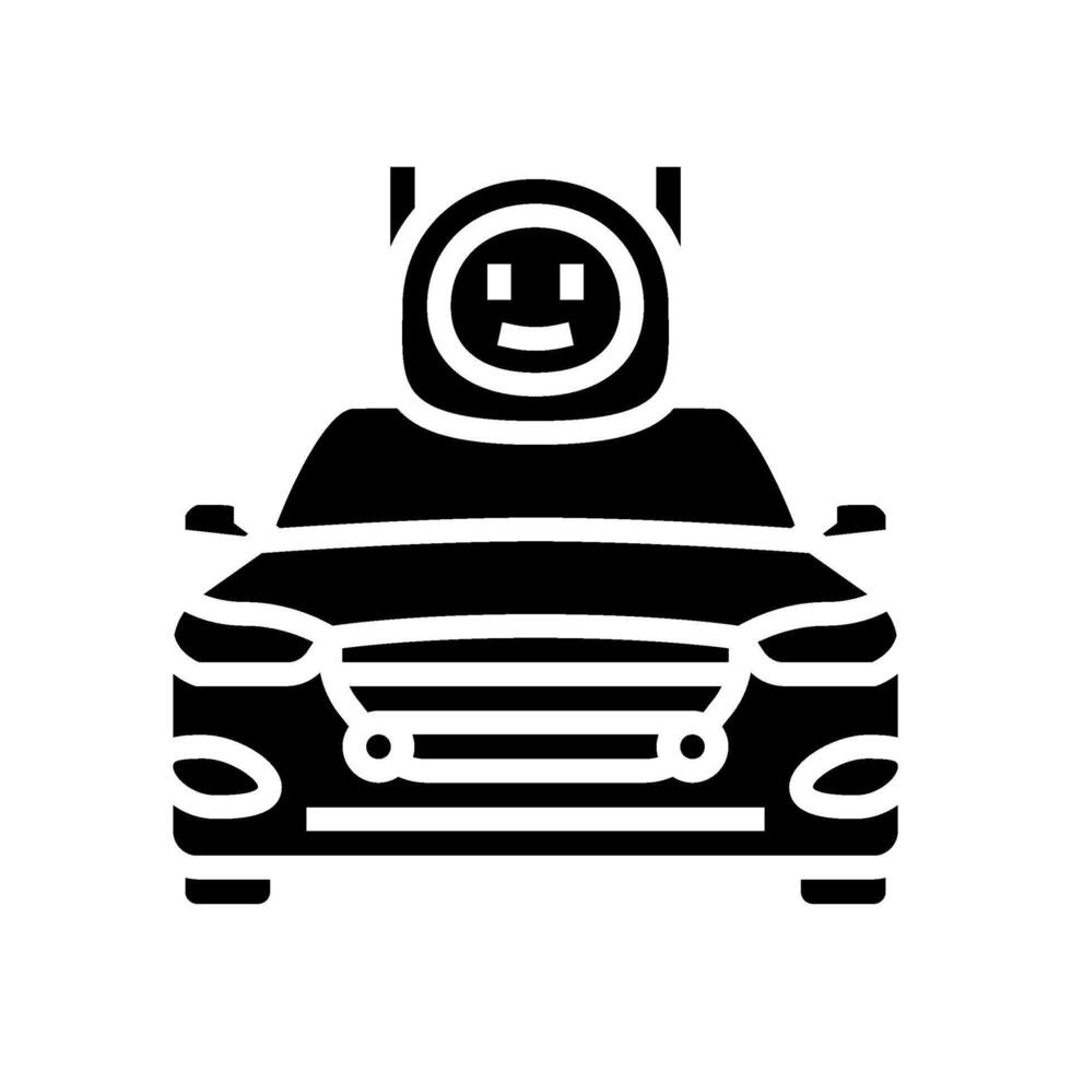 autonomous drone autonomous vehicle glyph icon illustration vector
