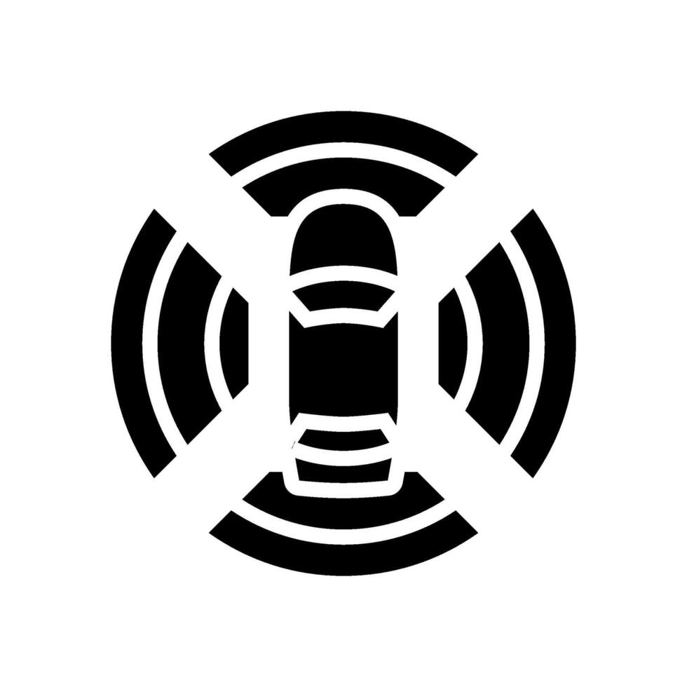 sensor array autonomous vehicle glyph icon illustration vector