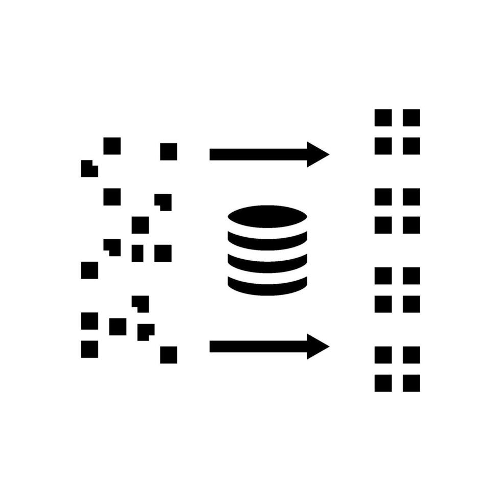clusters big data glyph icon illustration vector
