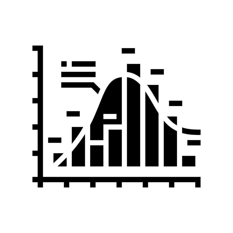 histogram big data glyph icon illustration vector
