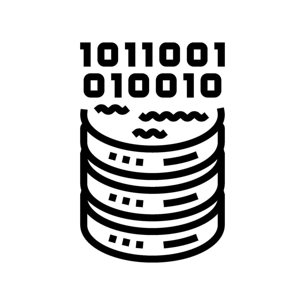 lake big data line icon illustration vector