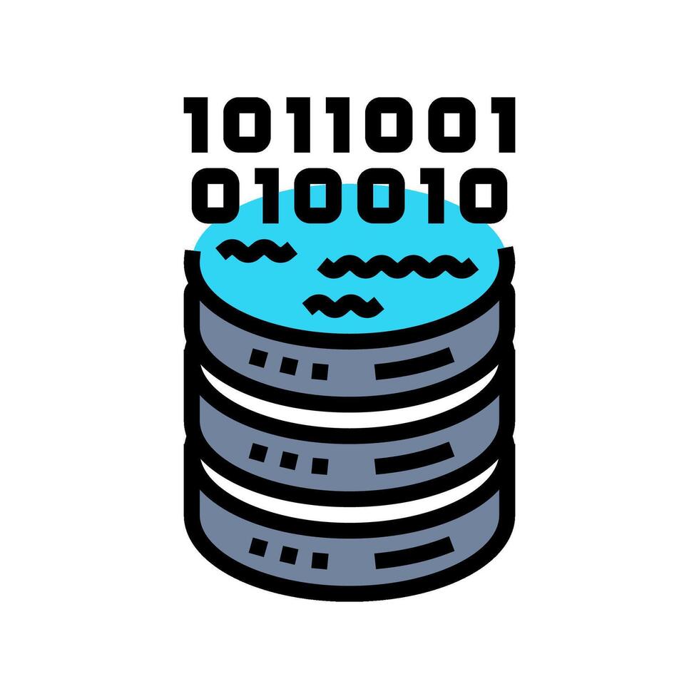 lake big data color icon illustration vector