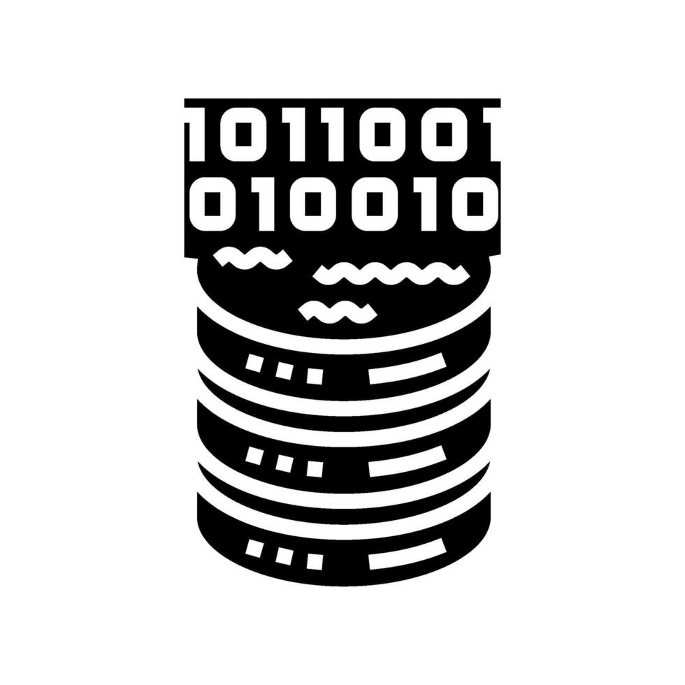 lake big data glyph icon illustration vector