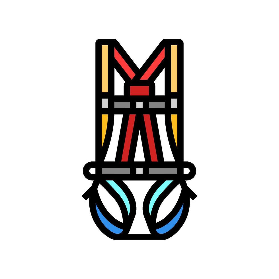 safety harness injury prevention color icon illustration vector