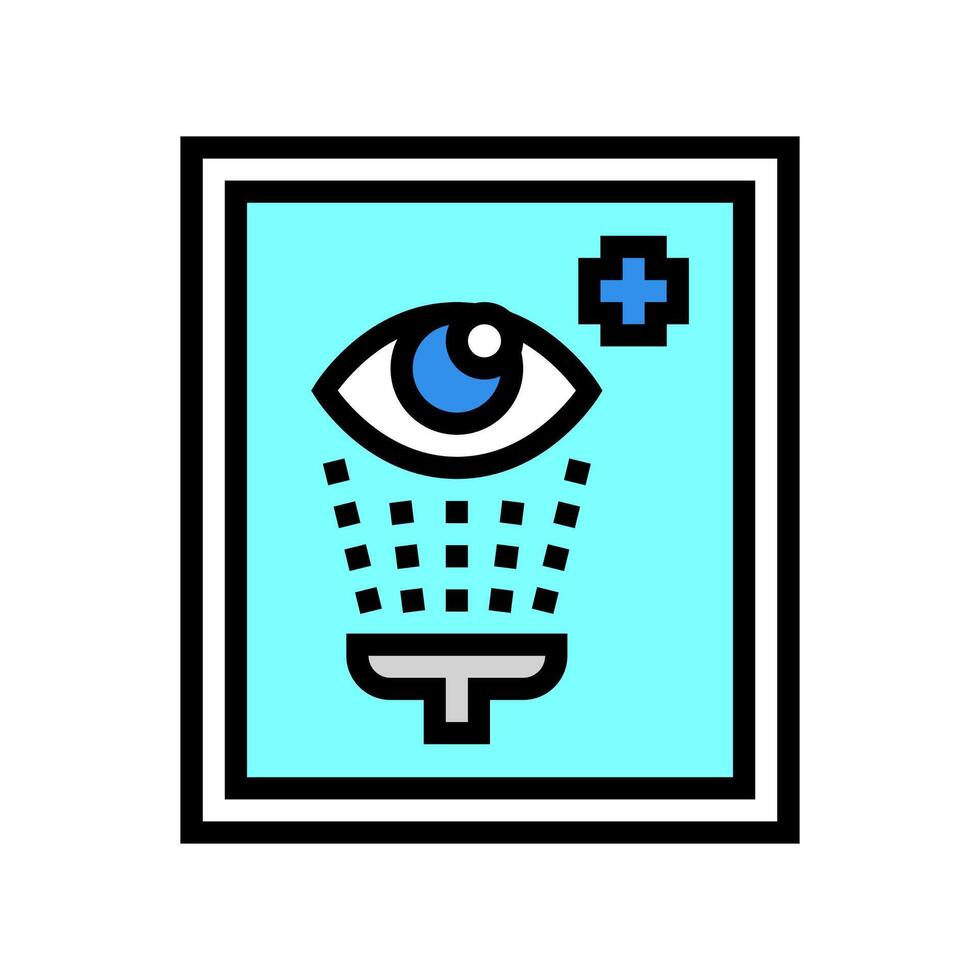 emergency eye wash station color icon illustration vector