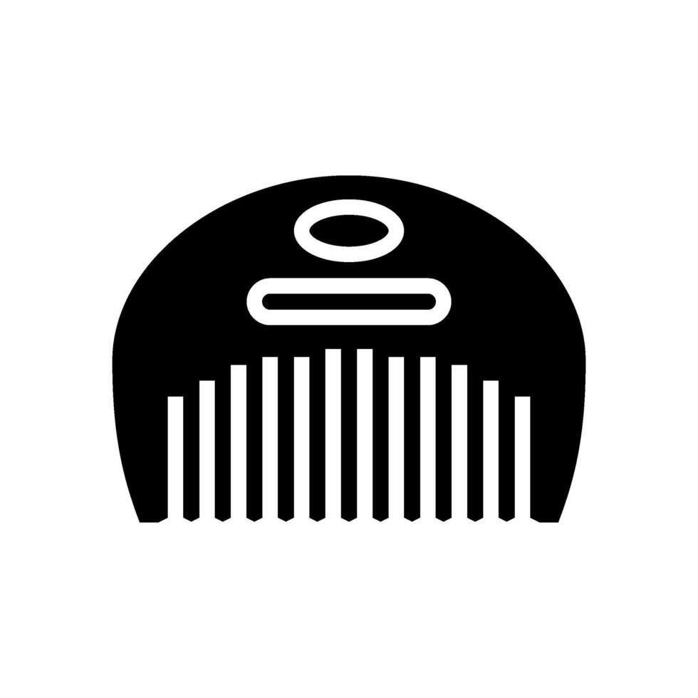beard comb men cosmetic glyph icon illustration vector