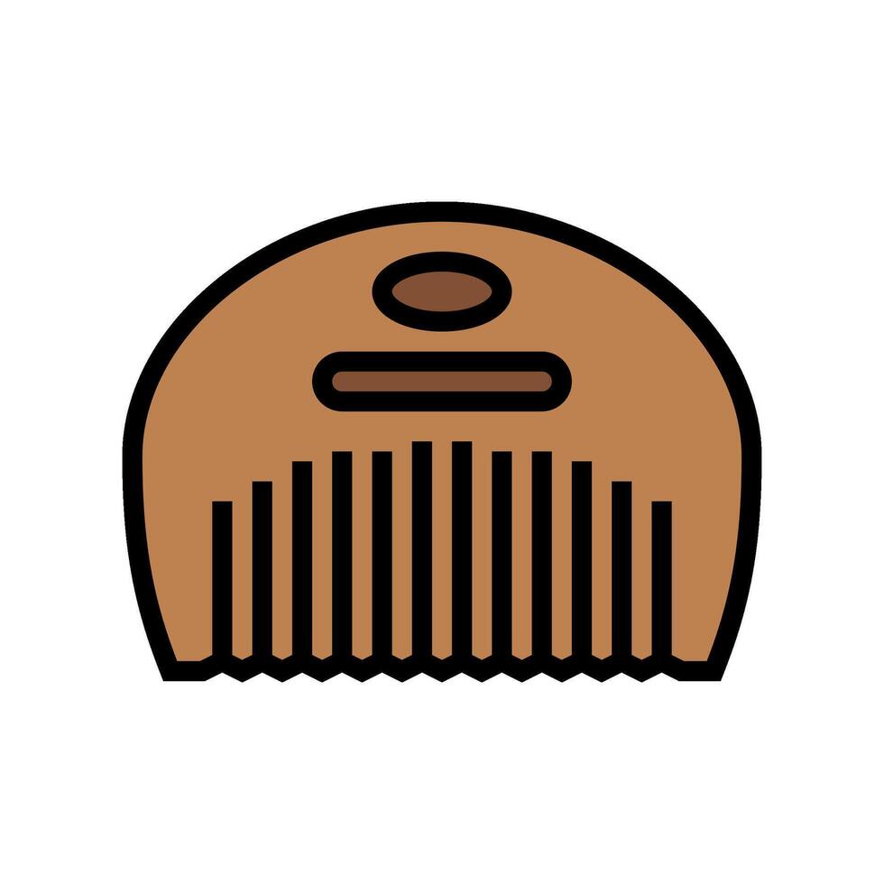 beard comb men cosmetic color icon illustration vector