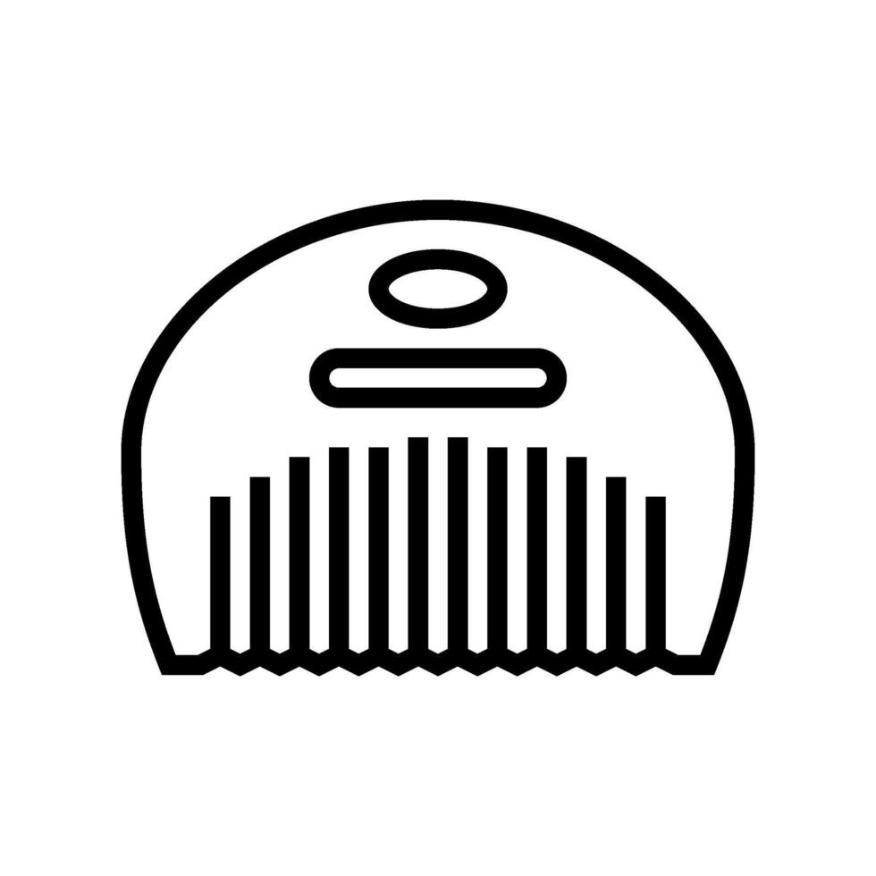 beard comb men cosmetic line icon illustration vector