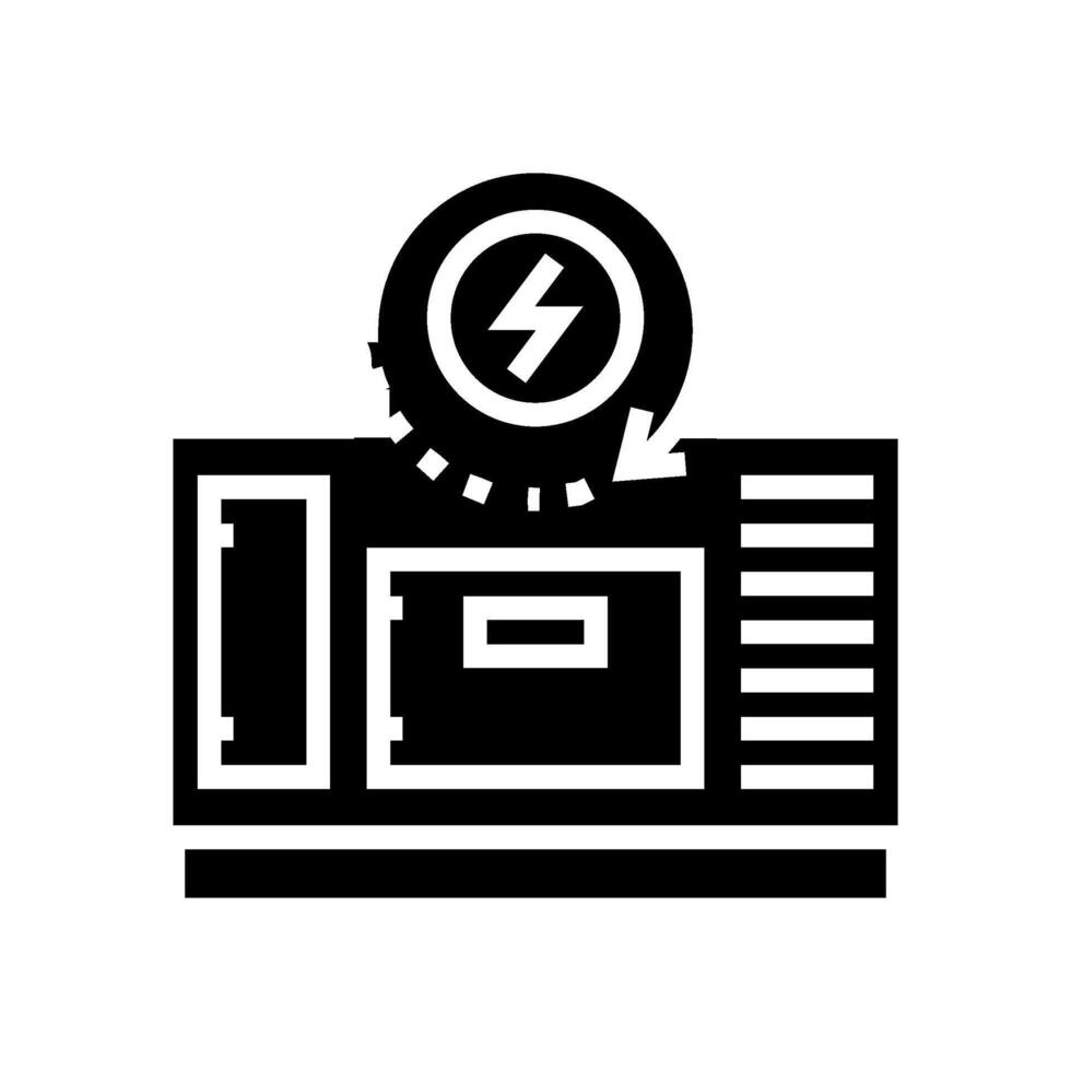 redundant power supply data center glyph icon illustration vector