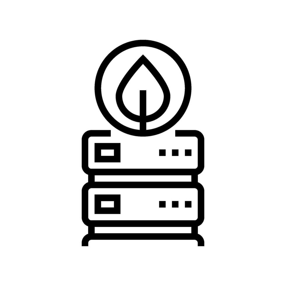 energy efficient data center line icon illustration vector