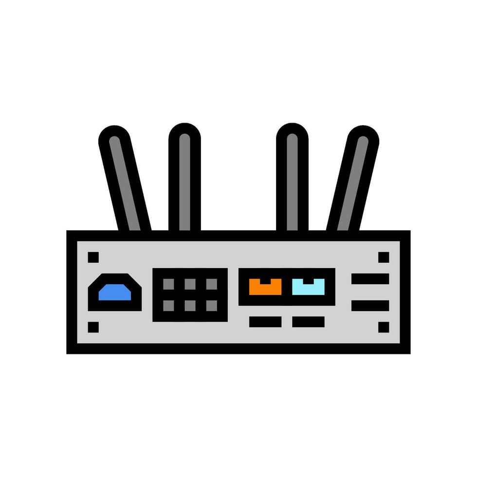 iot gateway data center color icon illustration vector