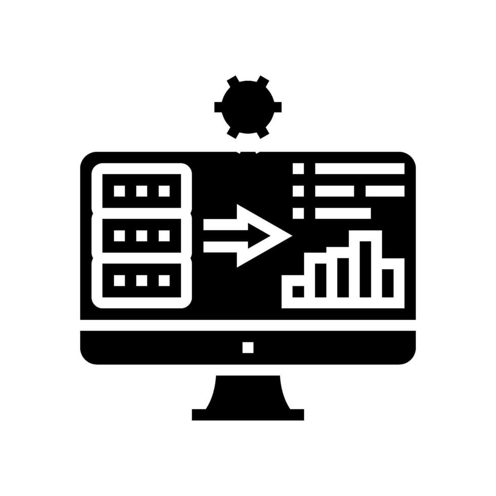 dashboard data center glyph icon illustration vector