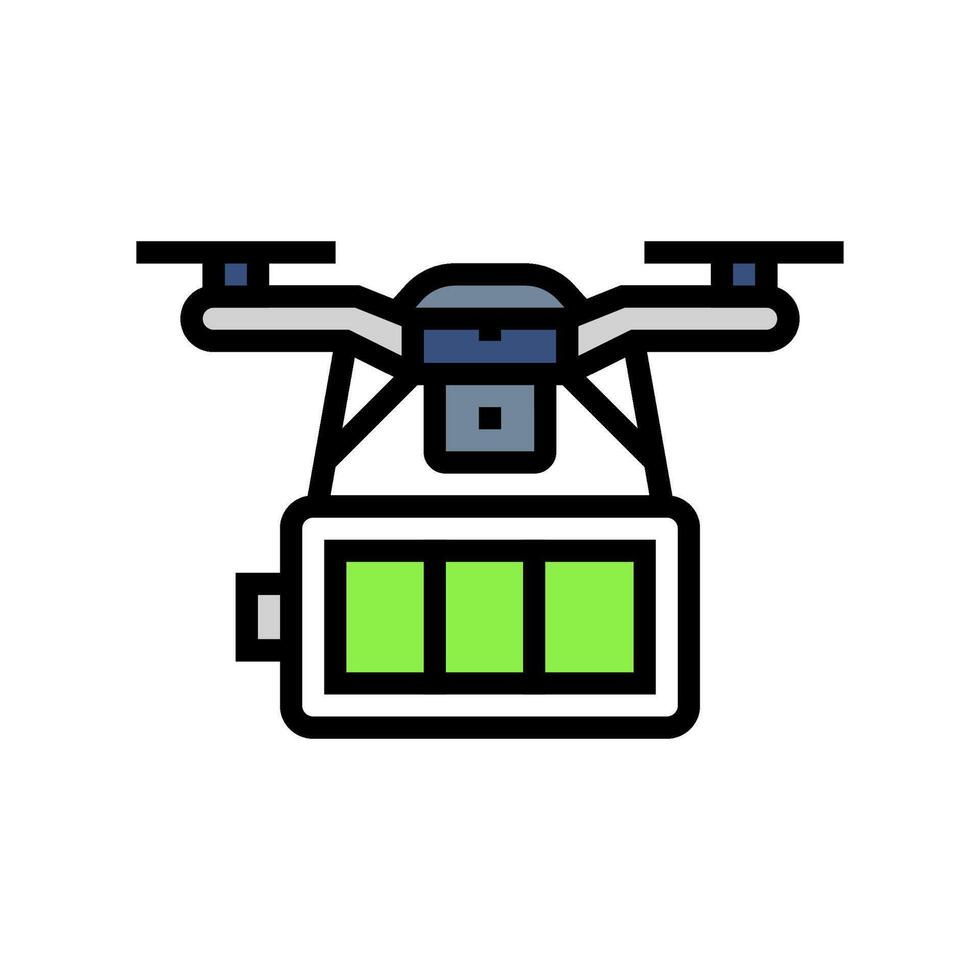battery indicator aerial vehicle color icon illustration vector