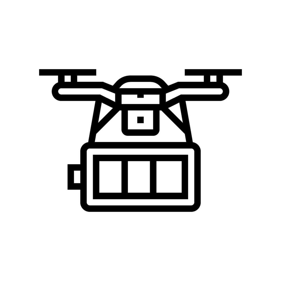 battery indicator aerial vehicle line icon illustration vector