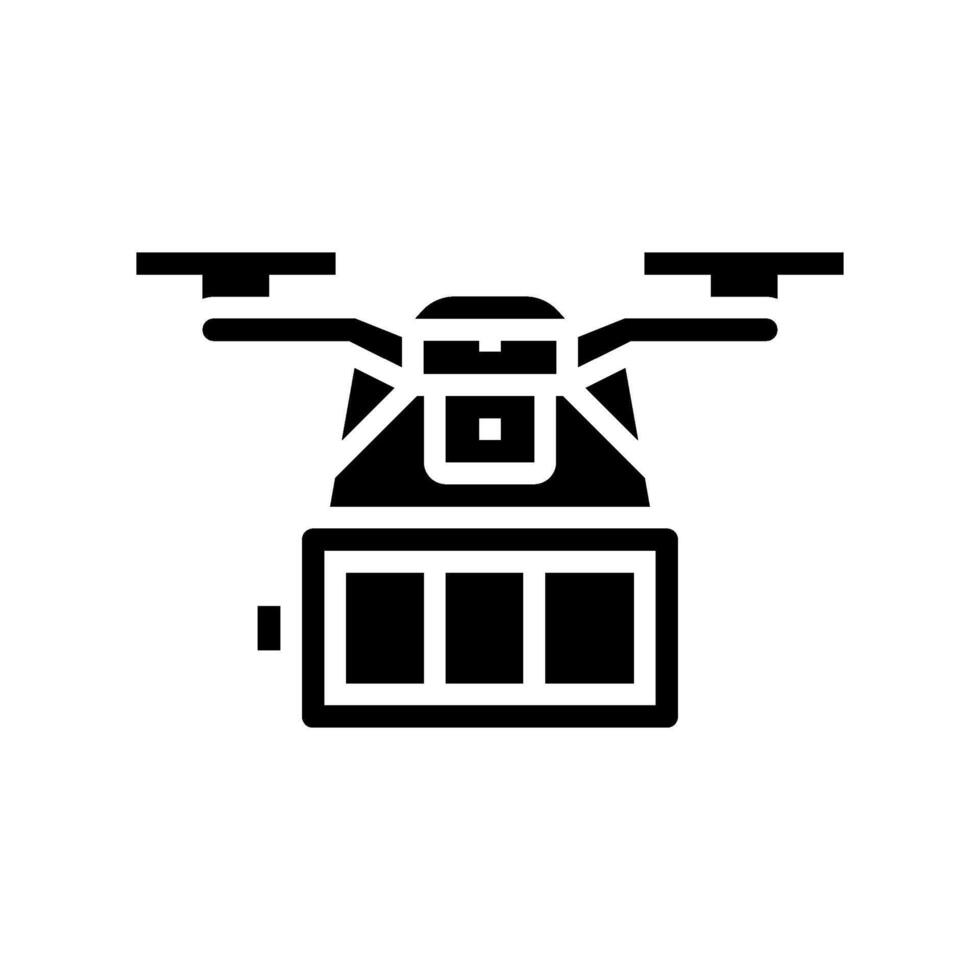 battery indicator aerial vehicle glyph icon illustration vector