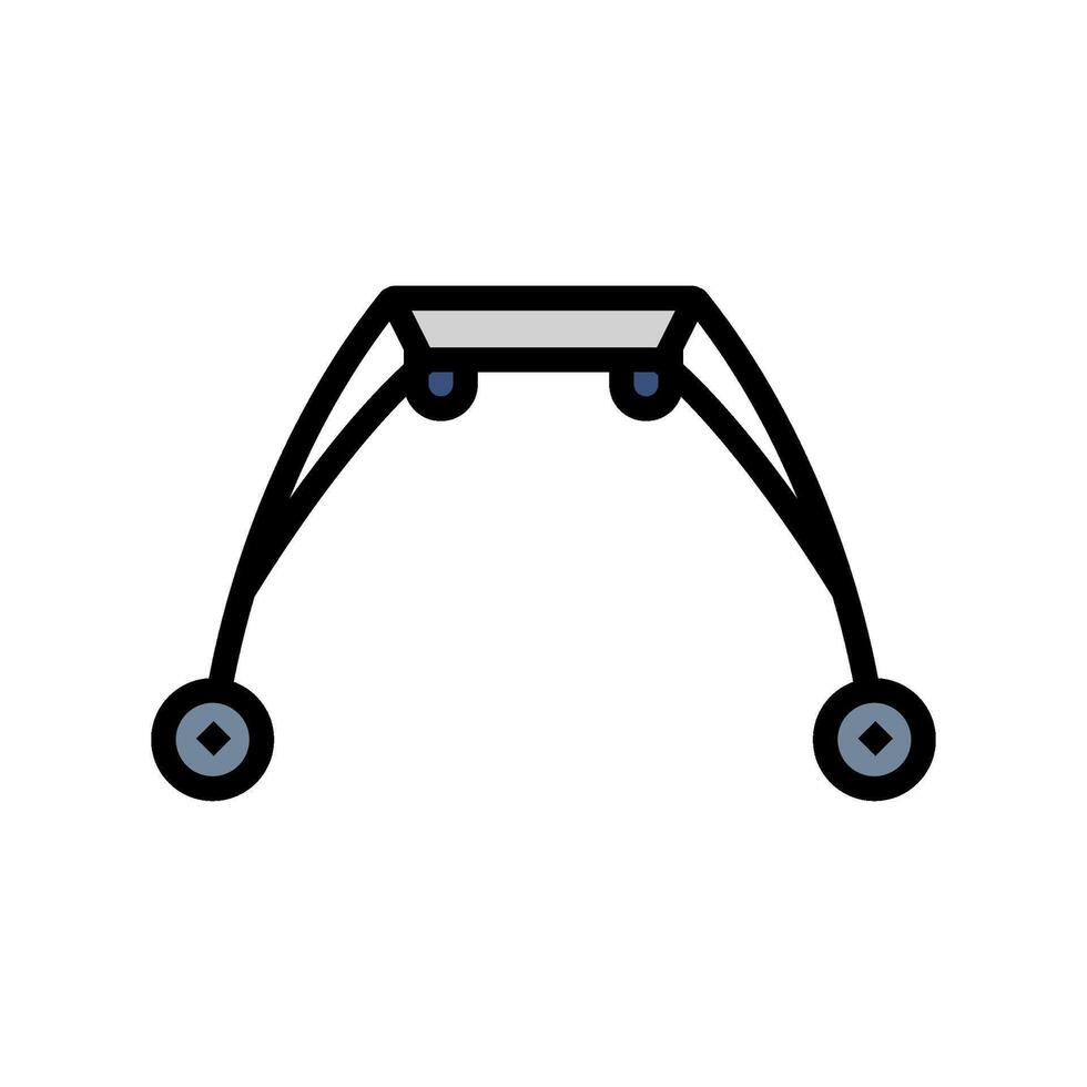 drone landing gear aerial vehicle color icon illustration vector