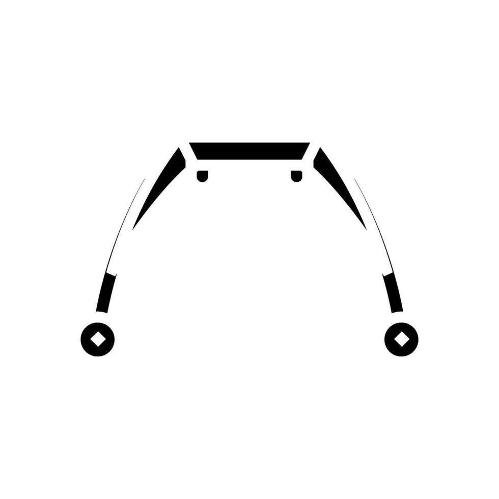 drone landing gear aerial vehicle glyph icon illustration vector
