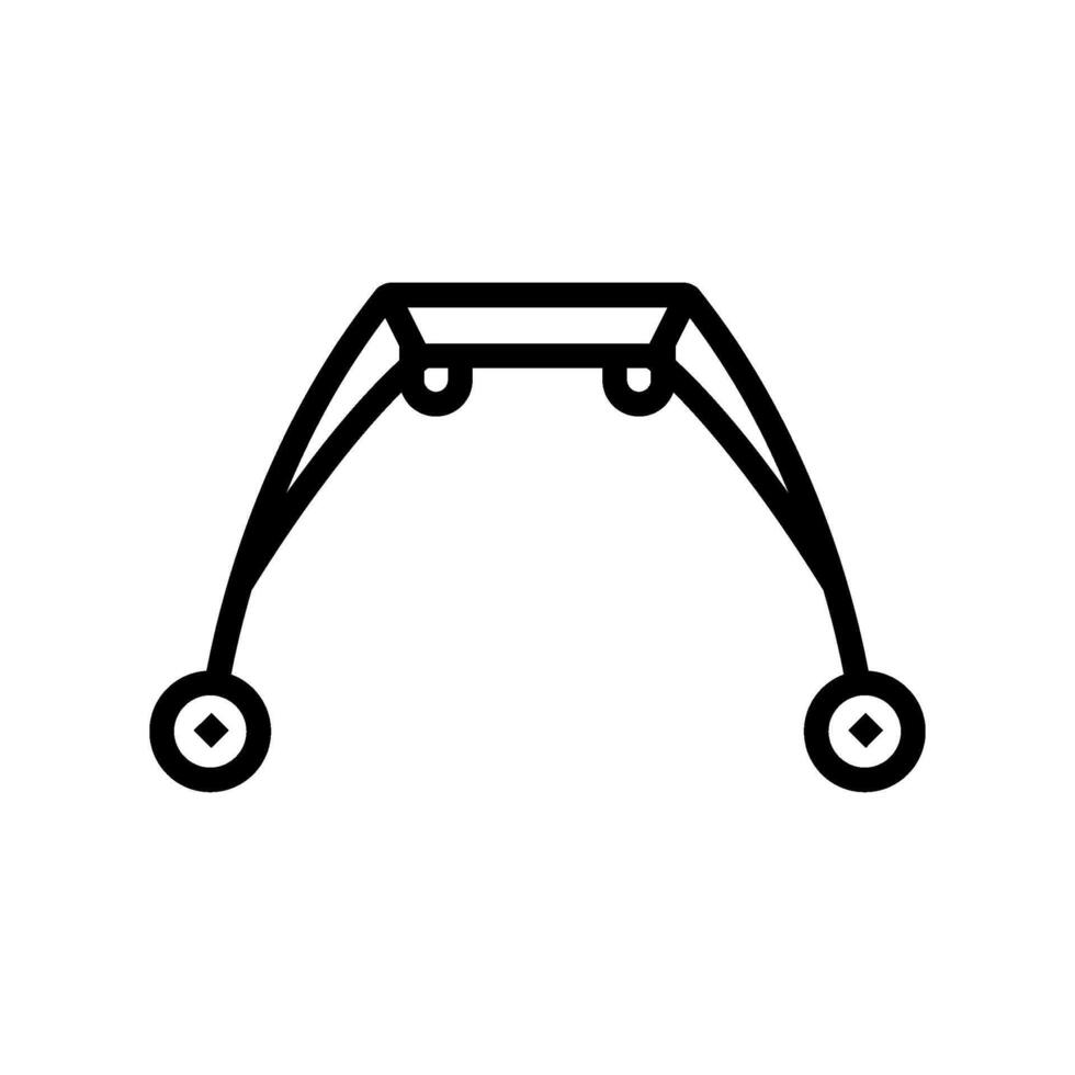 drone landing gear aerial vehicle line icon illustration vector