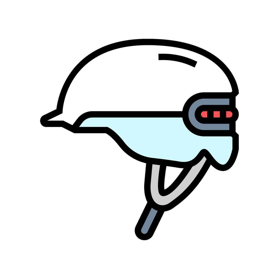 smart helmet wearable color icon illustration vector