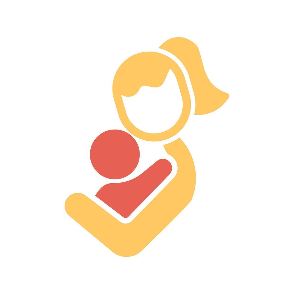 Mother and Child Icon Design vector