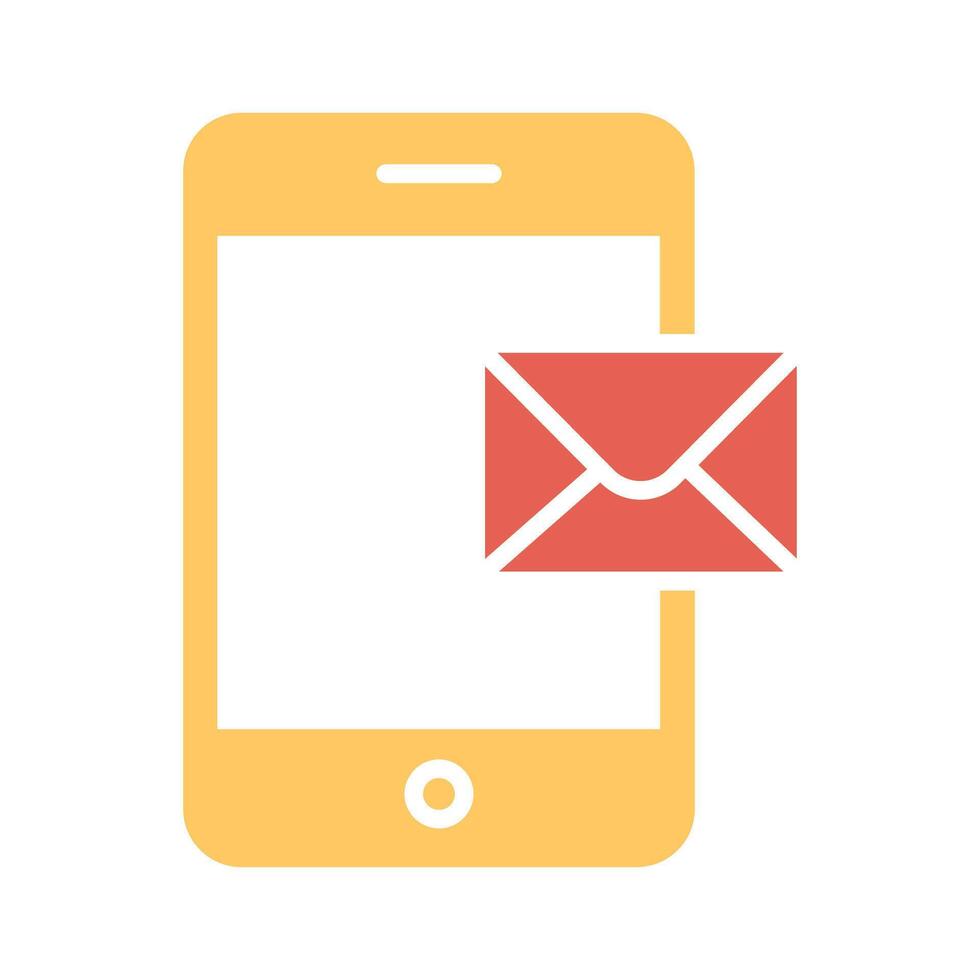 Mobile E-mail Icon Design vector