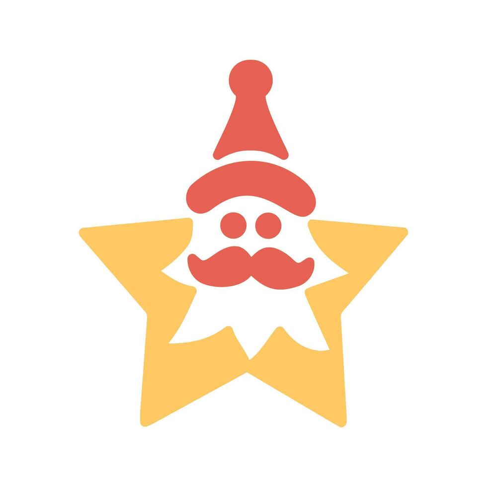 Santa Star Icon Design vector