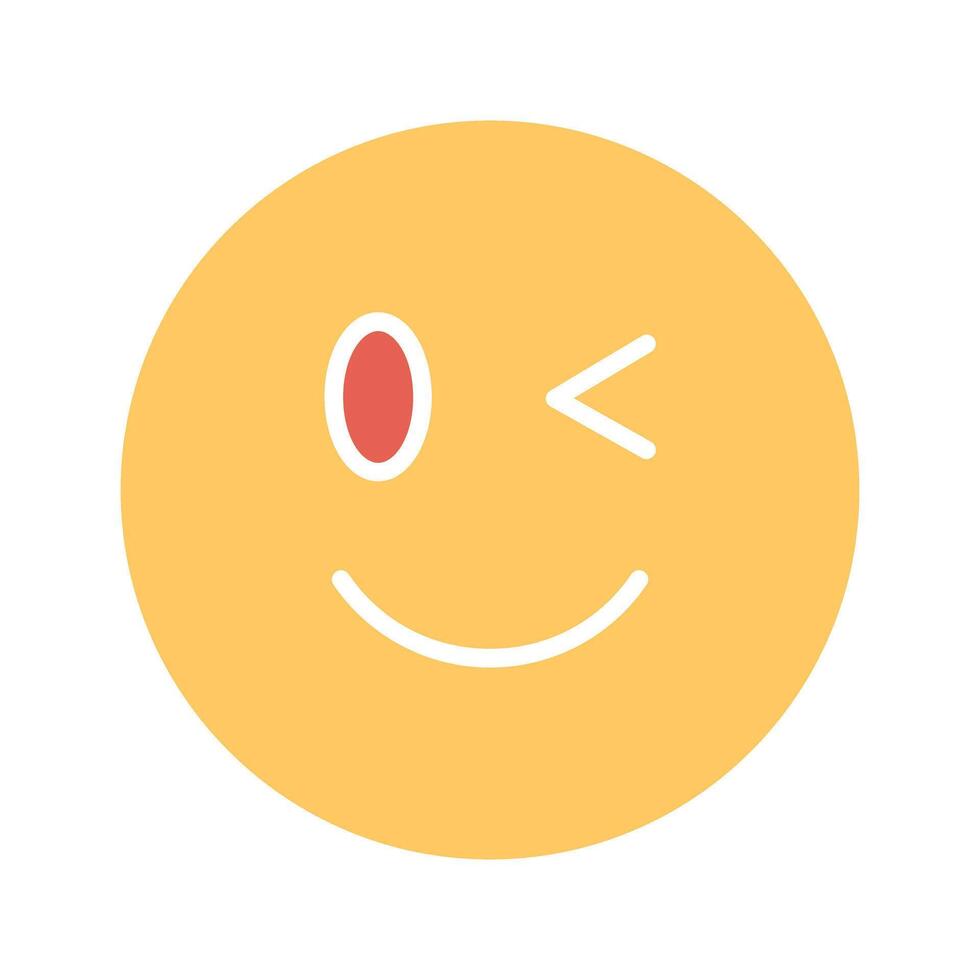 Winking Face Icon Design vector