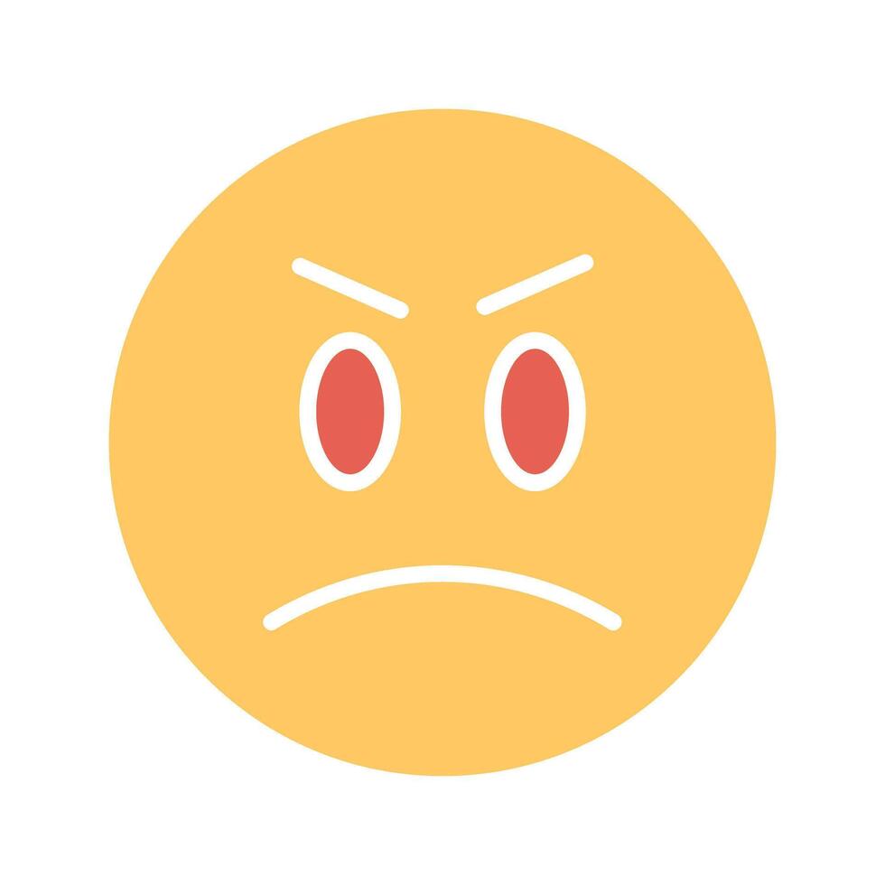 Angry Face Icon Design vector