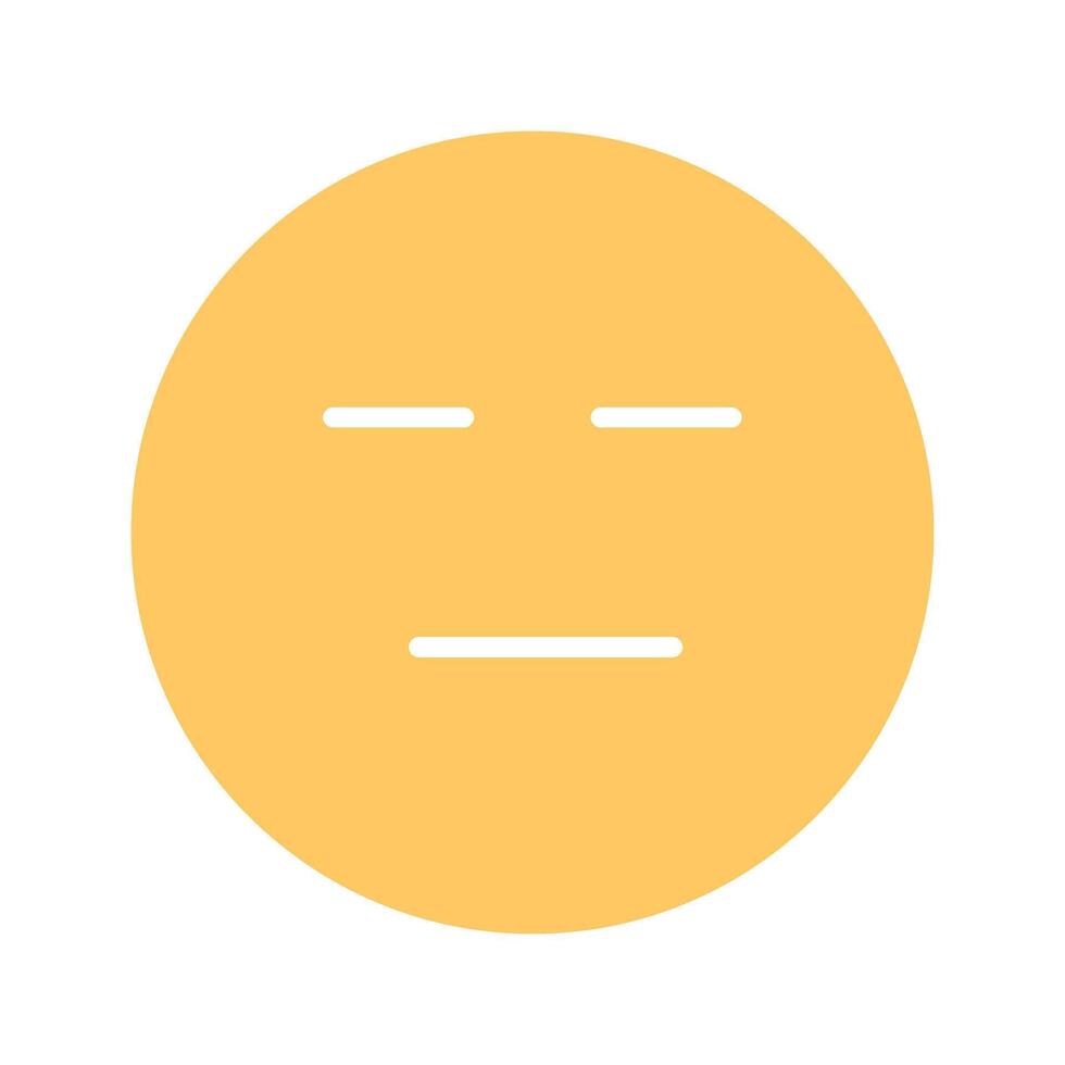 Neutral Face Icon Design vector