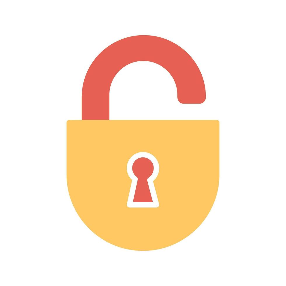 Open Lock Icon Design vector