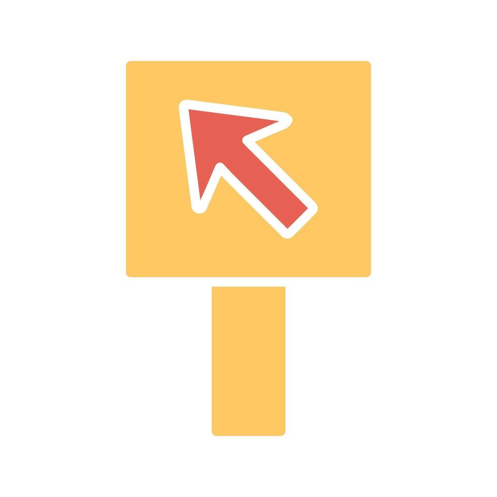 Diagonal Up Left Arrow Icon Design vector