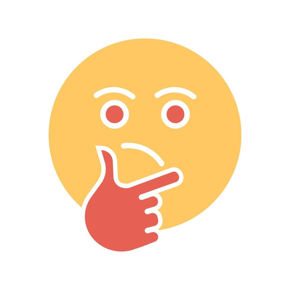 Thinking Face Icon Design vector