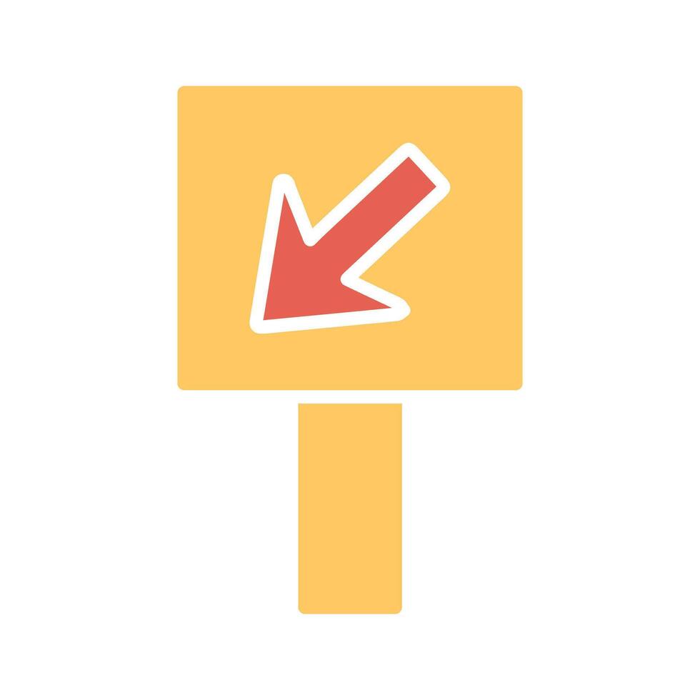 Diagonal Down Left Arrow Icon Design vector