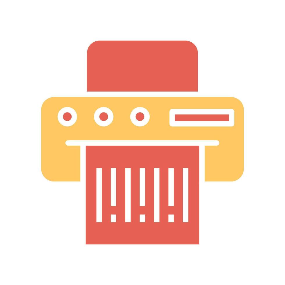 Barcode Printing Icon Design vector