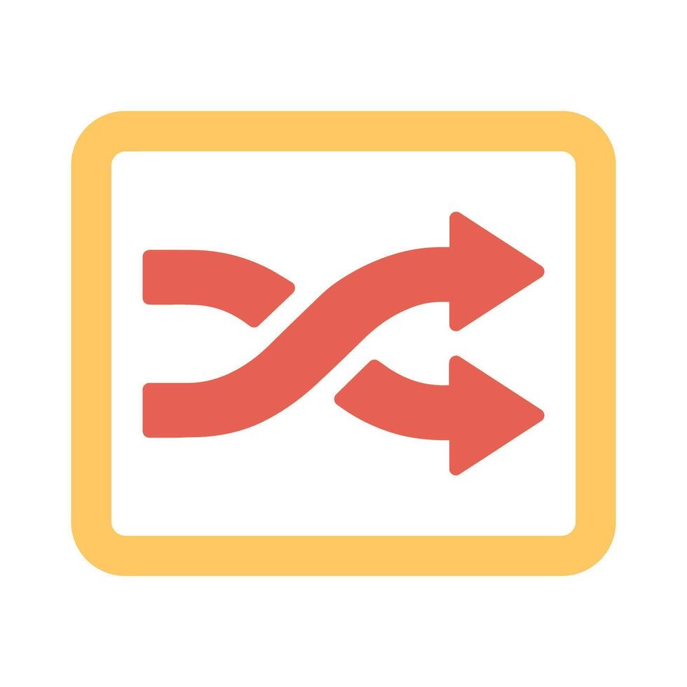 Shuffle Tracks Button Icon Design vector
