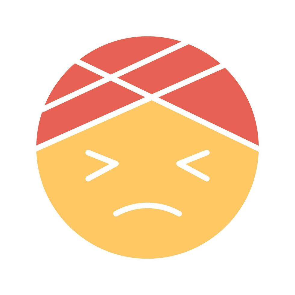Face with Head-Bandage Icon Design vector
