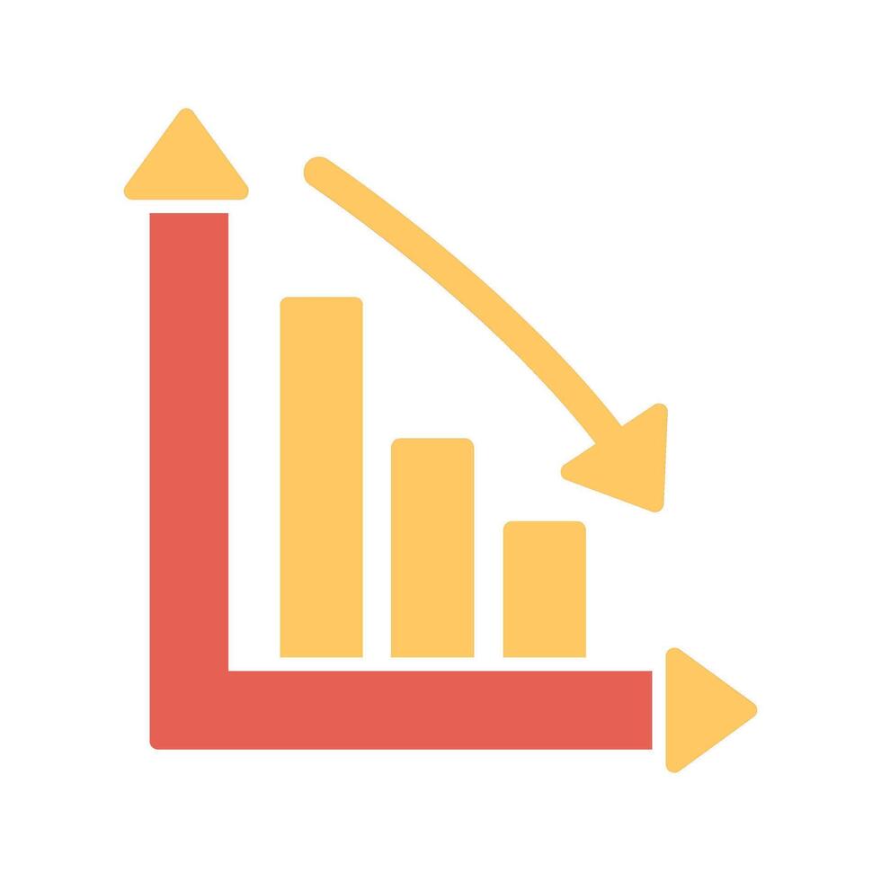 Chart Down Icon Design vector
