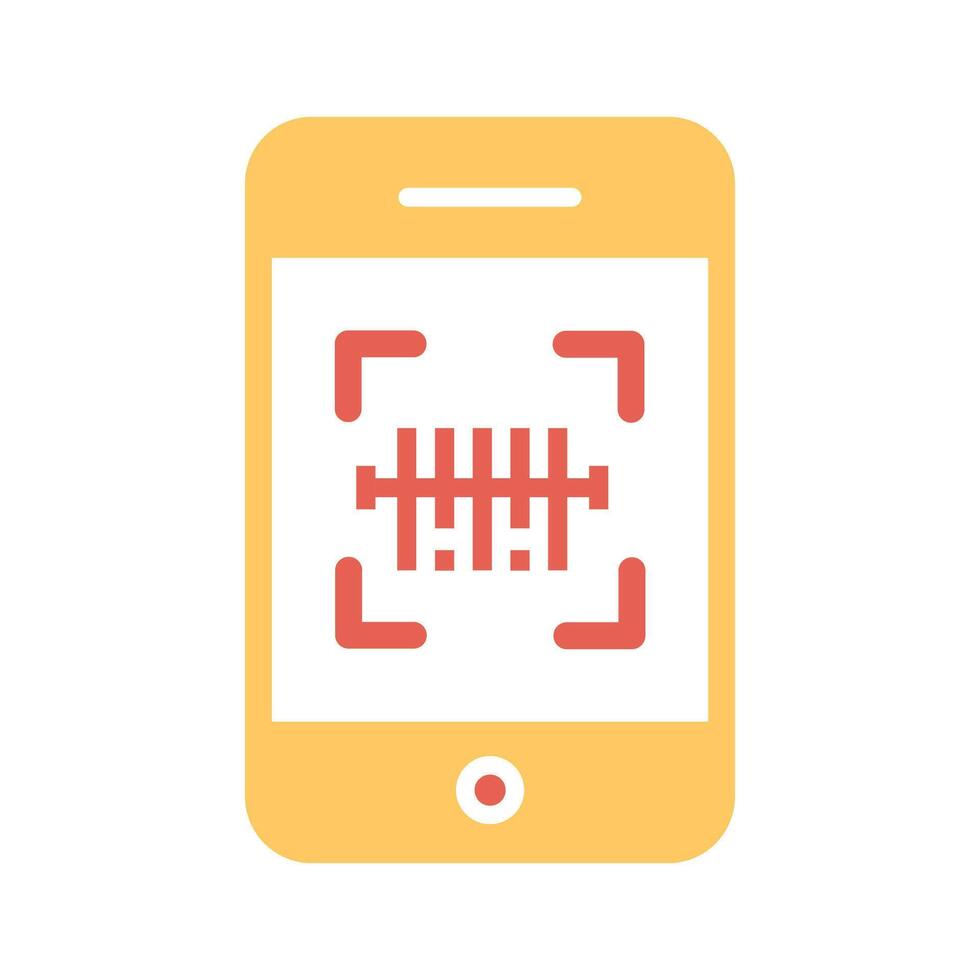 Mobile Scanning Icon Design vector